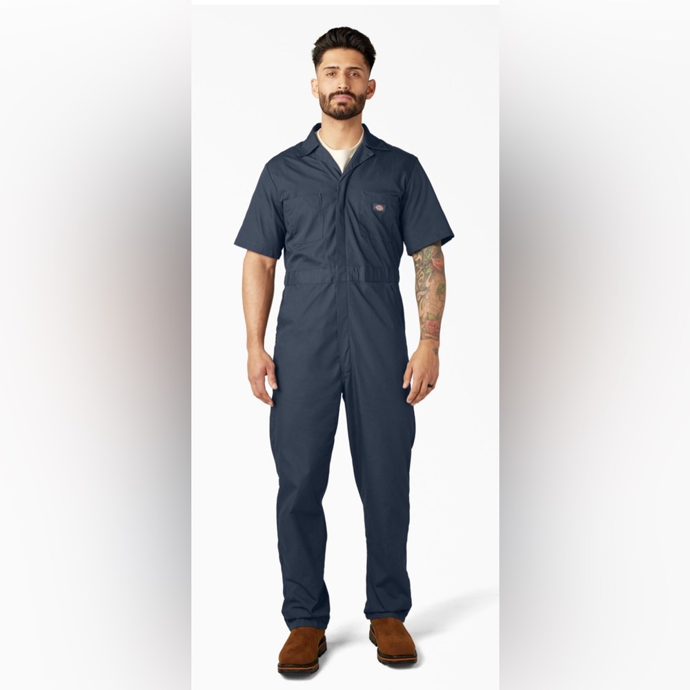 Dickies Short Sleeve Coveralls Navy NWT XLR